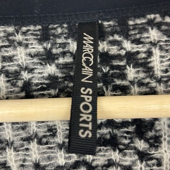 Marccain sports wool blend black and white zip up jacket size 6 - Picture 3 of 11